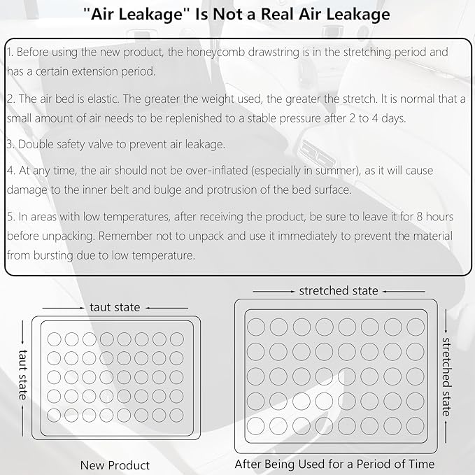 Car Air Mattress Back Seat Bed for Truck One-Piece Bed Pier Thickened Travel Airbed Blow up Mattress SUV Self Inflatable Camping Sleeping Pad with Wireless Air Pump & Pillow, Black