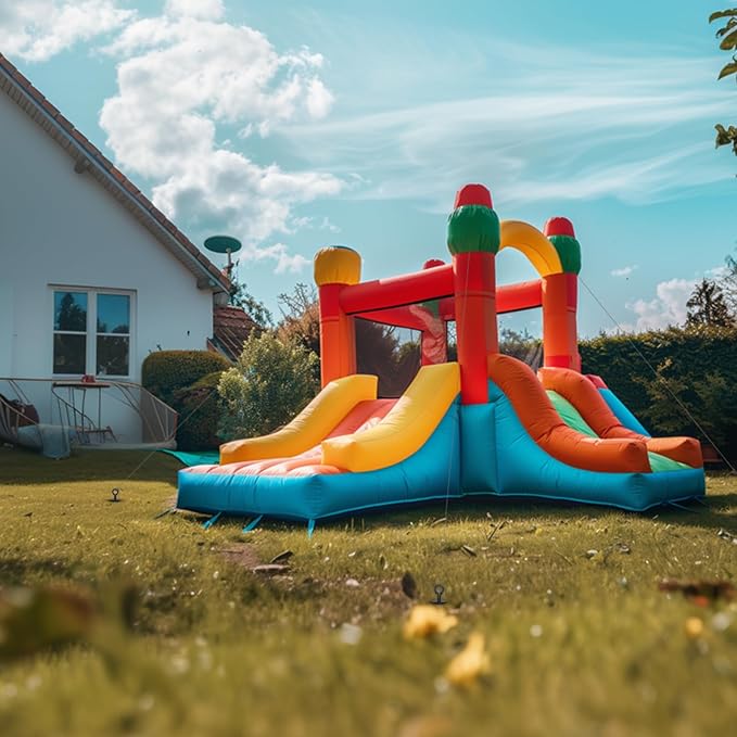 Ground Anchor Screw in, 4 Pack Spiral Trampoline Anchors with Nut and Tool Swing Set Anchors Tent Stakes High Wind Heavy Duty for Sheds, Carports, Mobile Home Black