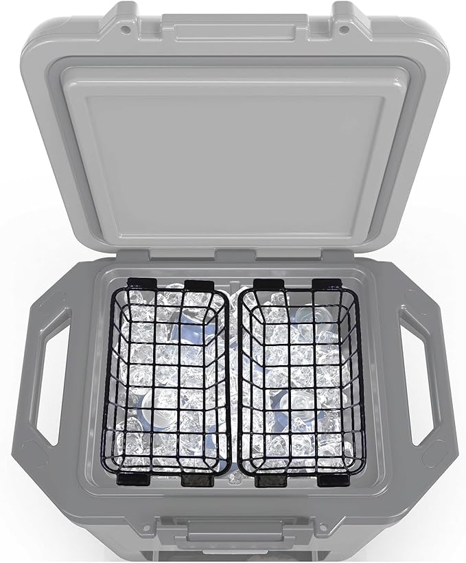 Cooler Basket, Cooler Basket for Ninja FrostVault 30qt Hard Cooler & Wheeled Coolers, Stainless Steel Storage Dry-Goods Baskets, Coolers Accessories - Keep Food Dry & Organized.