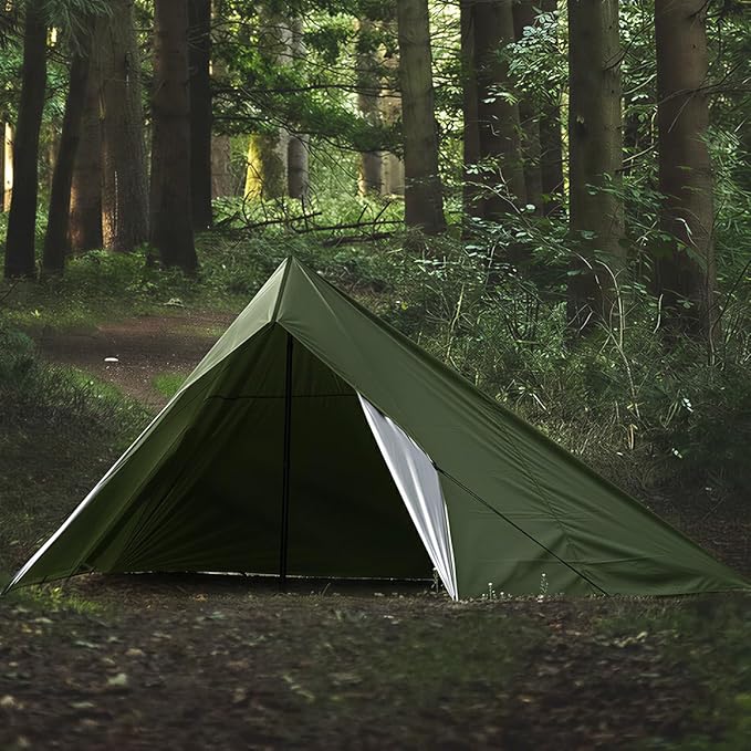 Bearhard Waterproof Camping Tarp, Lightweight Hammock Rain Fly, UV Protection and PU 3000mm Waterproof Backpacking Tarp, Tent Footprint or Shelter Kit for Hiking and Outdoor Adventure