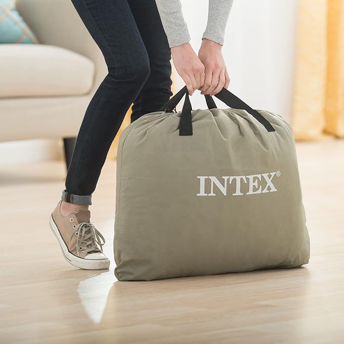 Intex Pillow Dura-Beam Series Rest Raised Airbed with Internal Pump (2020 Model)