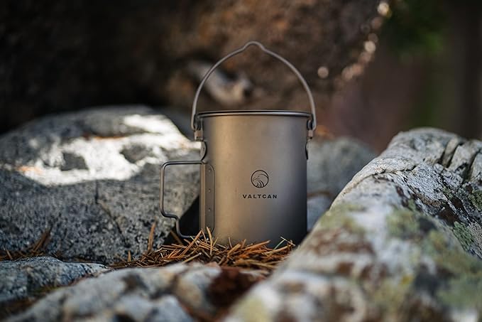 Valtcan 900ml Titanium Pot Backpacking Mug 30oz 0.95qt