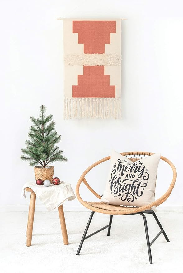 Holiday Pillow Cover, Merry and Bright, 18" x18"