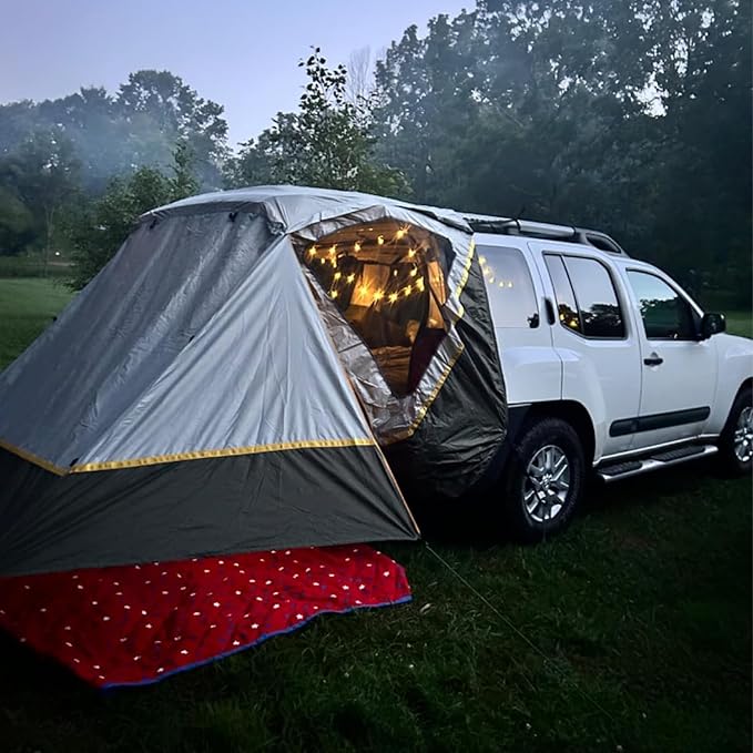 SUV Tent Car Awning, UPF 50++ with Portable Waterproof Storage Bag, Tear-Resistant, Large Space, Good Vision, Smooth Ventilation, Suitable for Outdoor Beach Camping Auto Canopy Shade…