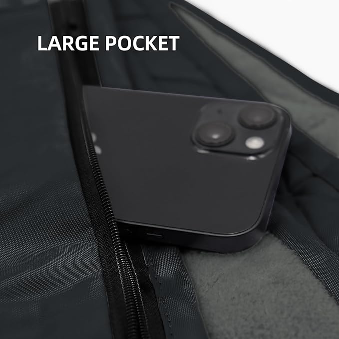 Outdoor Waterproof Blanket, Foldable Fleece Stadium Blanket for Outdoor Sports Event, Camping, Car, Pet, Picnics - Windproof, Wearable, Machine Washable 80" x 58" (Black Gray,Hooded)