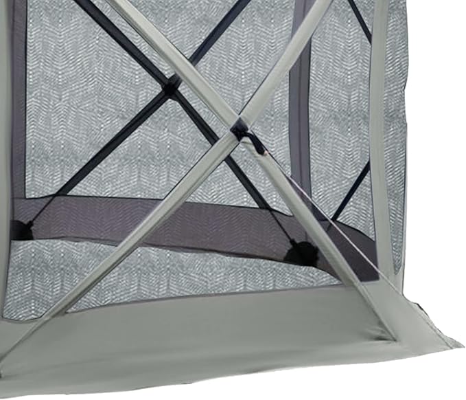 Outsunny 12' x 12' Hexagon Screen House, Pop Up Tent Portable Gazebo Canopy Shelter with Mesh Netting Walls, Carry Bag and Shaded Interior, Beige
