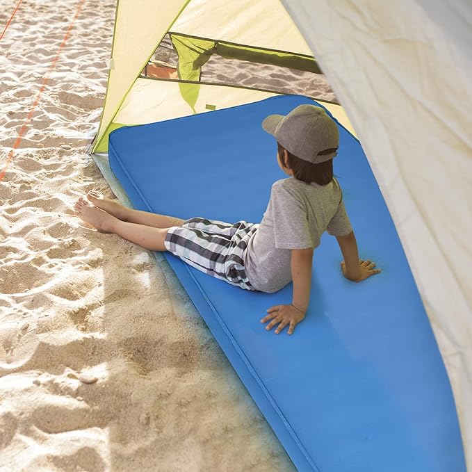 Giantex 4 Inch Self Inflating Camping Mat, Blue, Waterproof & Durable TPU Material, Portable & Lightweight Design