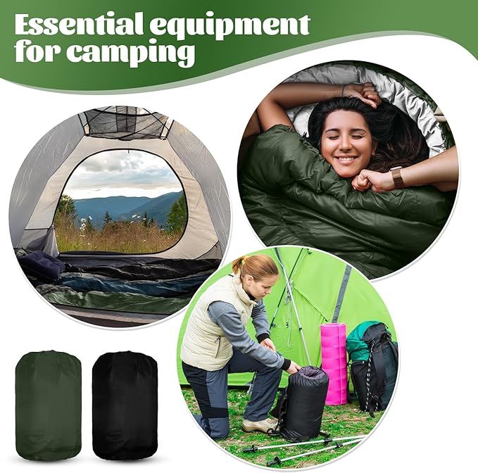 Tudomro 16 Pack Winter Camping Sleeping Bags Bulk Adults 4 Season Warm Cold Weather Lightweight Waterproof Compact Backpacking Sleeping Bag for Travel Hiking