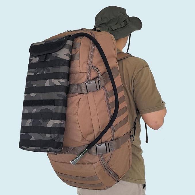 Tactical MOLLE Hydration Pack Carrier Backpack with 3L Water Bladder