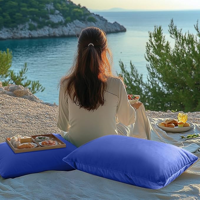 Small Shredded Gel Memory Foam Pillow,Adjustable for Contoured Support -Portable Ideal for Backpacking, Camping, Travel, Car, Airplane,Office Nap