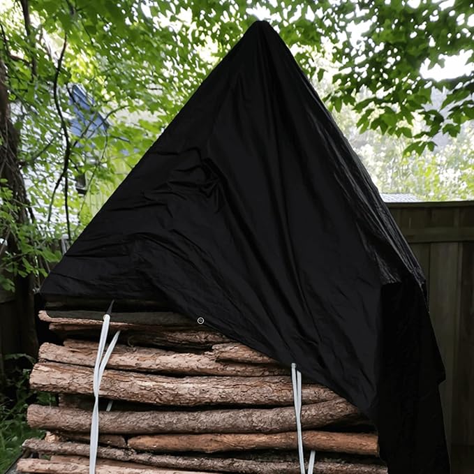 12x16FT Tarps Heavy Duty Waterproof, Large Heavy Duty Tarps with Grommets Reinforced Edges, UV Resistant, Tear&Fade Resistant, 16 Mil Black Covers for Camping Patio Roof Boat Outdoor