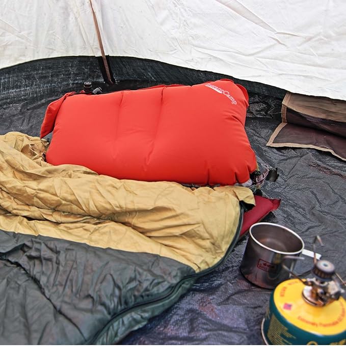 Ultralight Inflatable Backpacking Camping Pillow - Compact, Ergonomic, Durable for Lumbar Support, Camp, Traveling