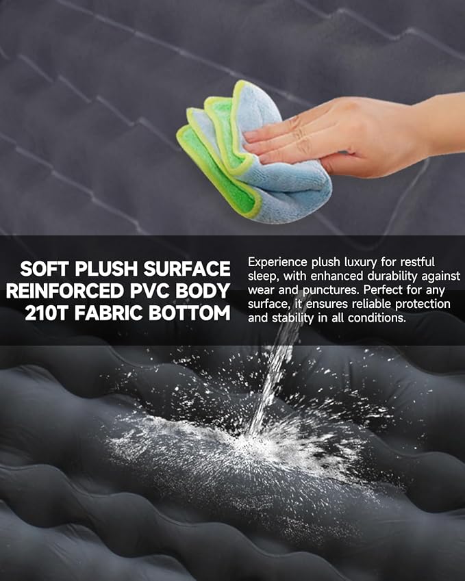 Umbrauto Car Air Mattress Backseat| Inflatable Truck Back Seat Camping Airbed for SUV Rear Seat, Blow Up Sleeping Travel Bed for Van Trunk with Pump & Pillows