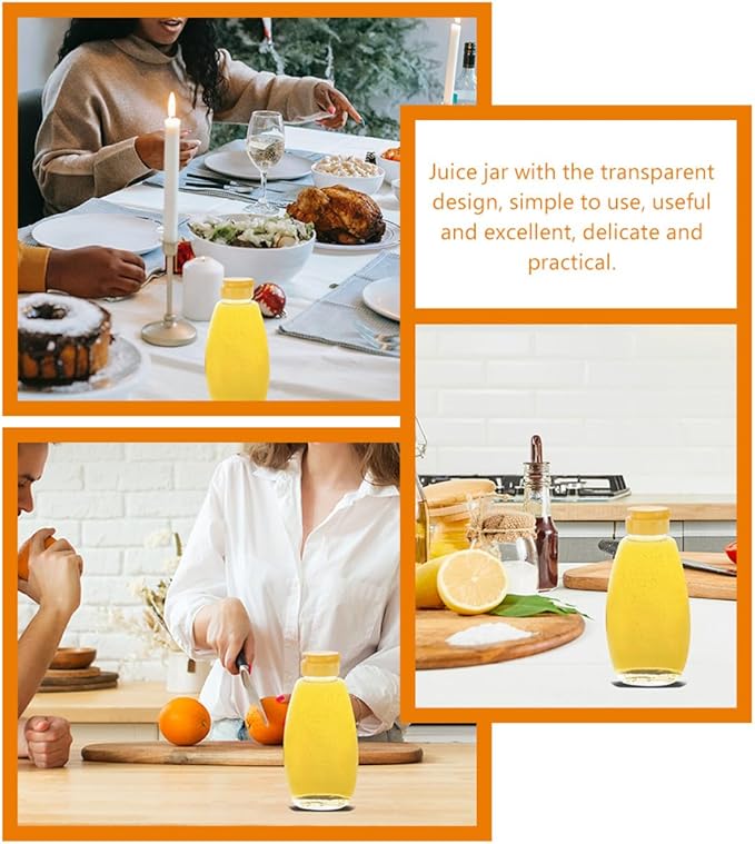 Angoily 6pcs Plastic Honey Squeeze Bottles 500g Capacity Food Storage Jars with Leakproof Flip-top Caps for Kitchen and Tabletop Use