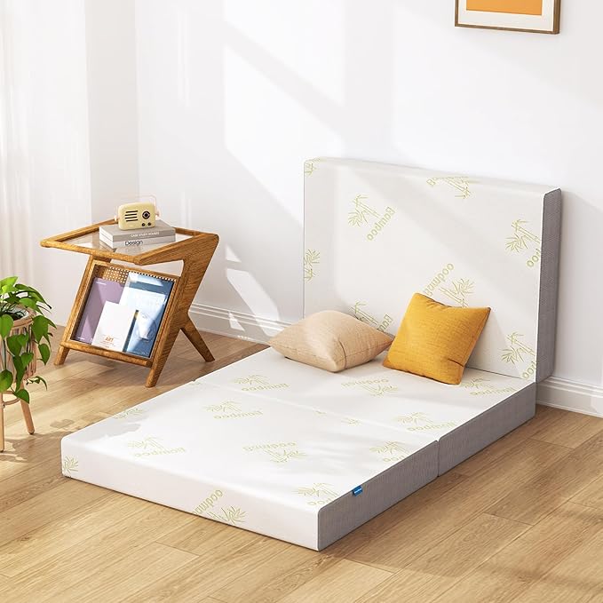 Inofia Twin Folding Mattress, 5 Inch Trifold Memory Foam Mattress with Soft Removable Cover - for Camping, Guest, and Floor Bed - Twin Size (78" x 38" x 5")