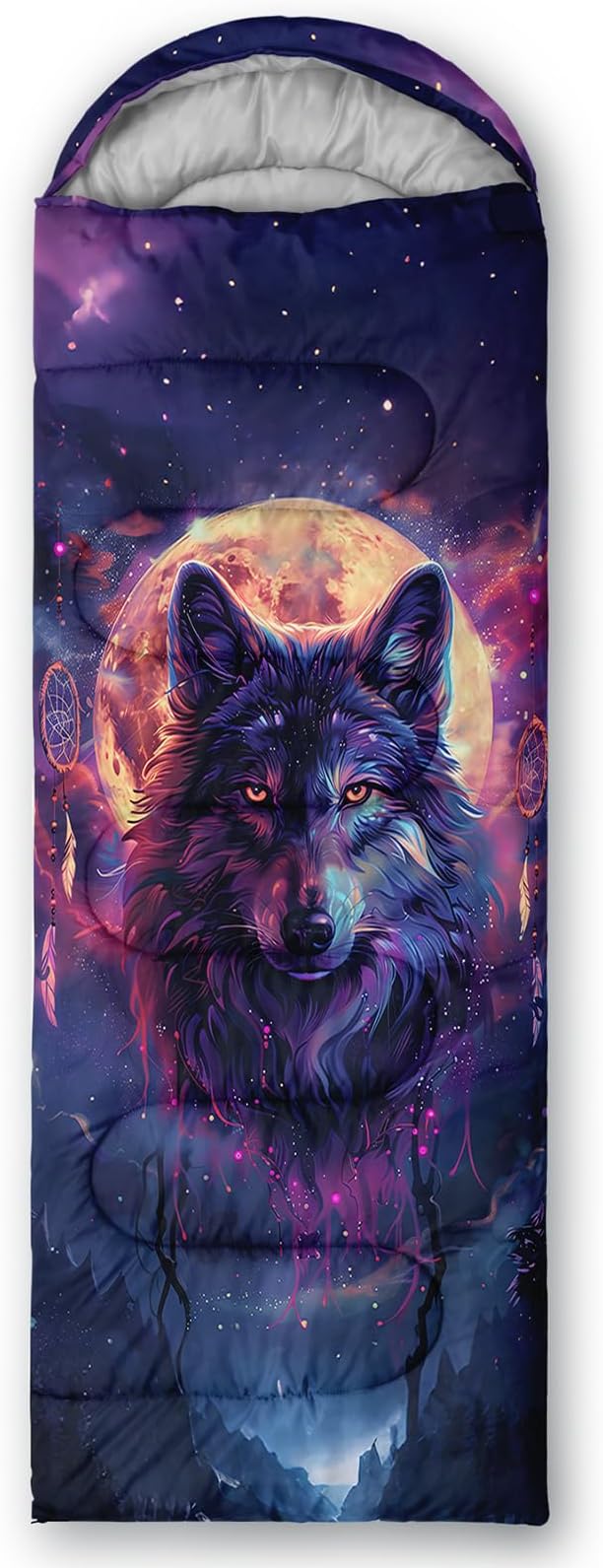 AILONEN Kawaii Puppy Sleeping Bag for Kids Boys Girls,Warm and Cool Weather,Lightweight,Waterproof Backpacking,Cartoon Cute Dog & Duck Animal Themed Blue Sleeping Bag for Camping