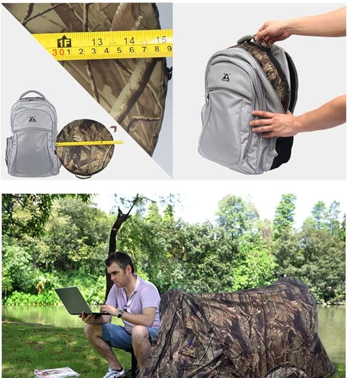 Portable Outdoor 2-Person Camouflage Camping Hiking Easy Installation Instant Pop-Up Tent, Waterproof, Ultra-Light Hiking, Camping, Hunting, Fishing Pop-Up Tent