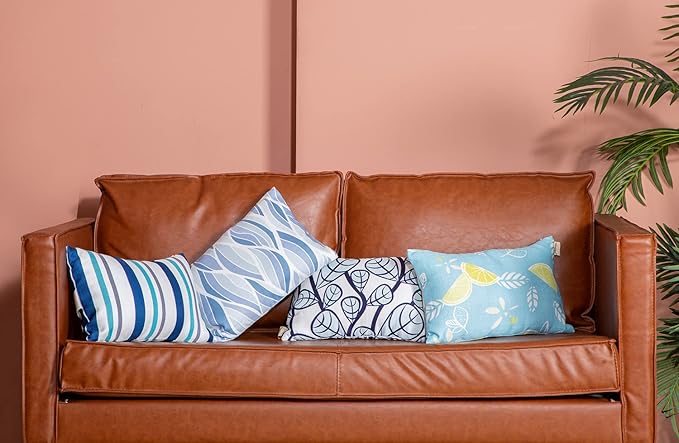 Outdoor Pillow for Chaise Lounge Chair, Sunbrella Head Support Pillow for Car Driving Neck or Lumbar Resting Waterproof with Adjustable Elastic Stripe for Garden Furniture Decorative 2Pack