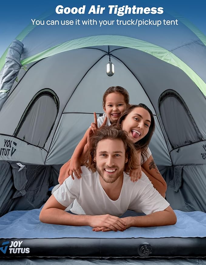 JOYTUTUS Truck Tent with Rainfly 5.5Ft-6Ft + Truck Bed Air Mattress