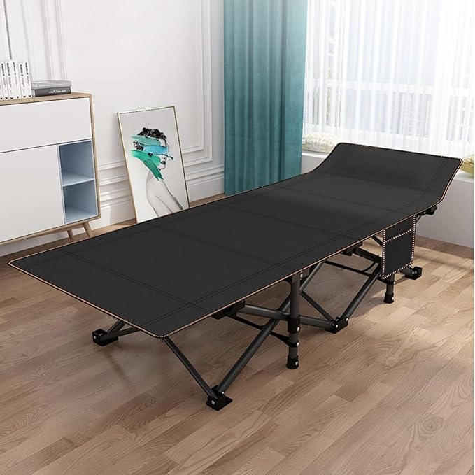 DoCred Oversized XXL Folding Camping Cot with 2” Mattress, Heavy Duty Sleeping Cot for Adults, Portable Adults Outdoor Bed with Carry Bag, Travel Camp Cots