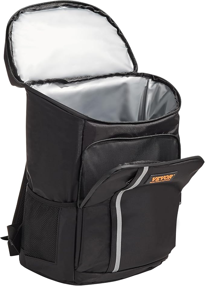 VEVOR Cooler Backpack, 28 Cans Backpack Cooler Leakproof, Waterproof Insulated Backpack Cooler, Lightweight Beach Cooler Bag with Shoulder Padding and Mesh Pocket for Hiking, Camping, BBQ