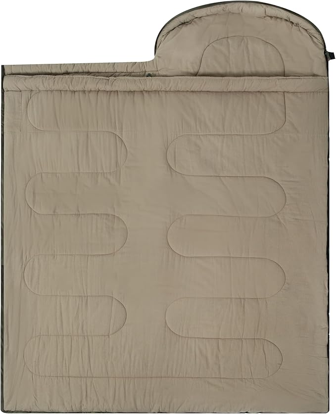 Cold Weather Sleeping Bag 100% Cotton Flannel XXL for Adults Big and Tall,Free Compression Sack