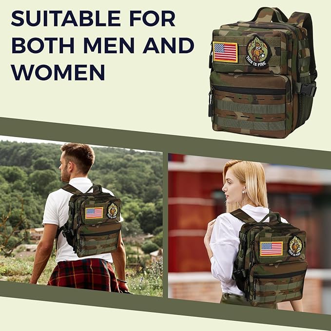 9L Mini Tactical Backpack for Men Women,Small Military Tactical Backpack for Sport,Gym,Hiking,Travel,Camping (Jungle Camo)