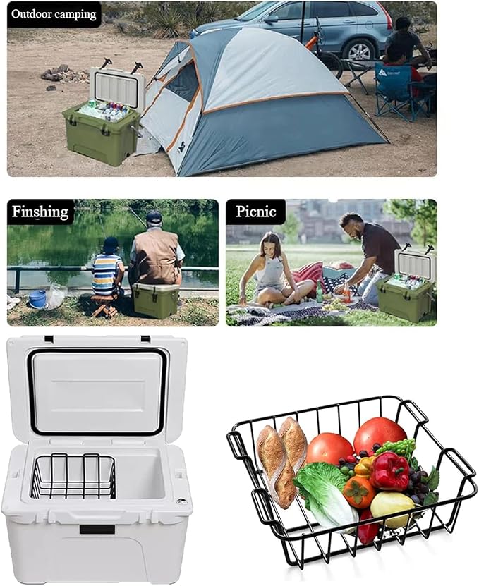Cooler Basket for RTIC 65 Qt, Dry-Goods Basket Compatible with RTIC 65 Cooler Dividers and RTIC Cooler Accessories (13.5")