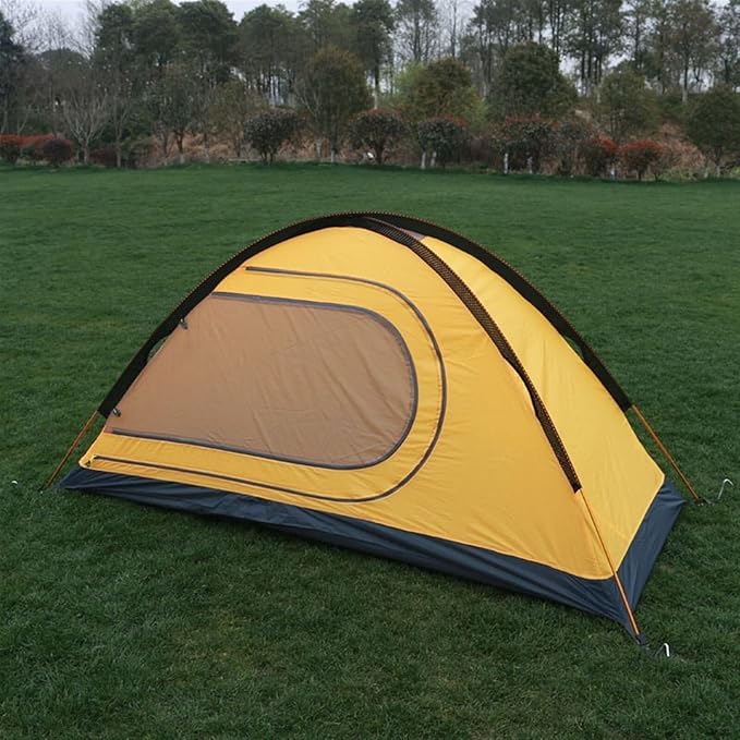Ultralight 1 Person Backpacking Tent 4 Season Waterproof Camping Double Layer Cold Weather Easy Set Up Tents for Family Camp, Hiking, Hunting Outdoor Mountaineering Travel