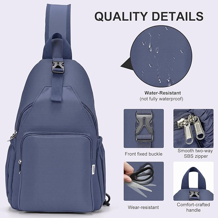 AOTIAN Anti-Theft Sling Backpack - Lightweight Water-Resistant Chest Daypack for Travel, Hiking & Outdoor