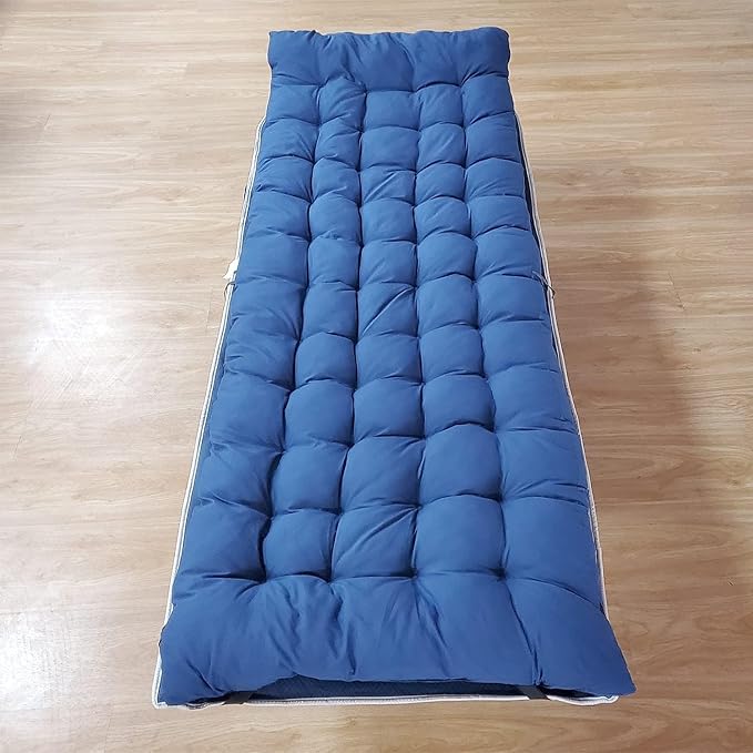 2 Pack Camping Cot with Mattress Comfortable Cots for Sleeping Sleeping Cot Folding Cot Double Layer Oxford Heavy Duty Camping Bed with Carry Bag for Home Office Nap Outdoor Travel
