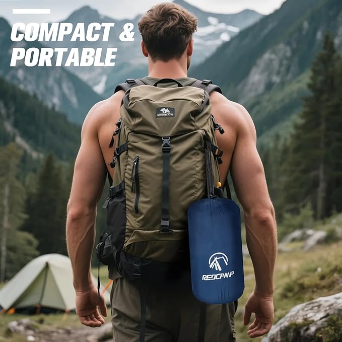 REDCAMP Ultra Lightweight Sleeping Bag for Backpacking, Hiking, Comfort for Adults Warm Weather, with Compression Sack