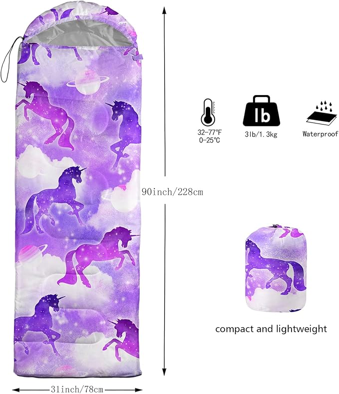 QOOMO Camping Sleeping Bags,3 Season Warm & Cool Weather,Lightweight,Waterproof Sleeping Bags for Adults & Kids,Traveling,and Outdoors,Camping Gear Equipment