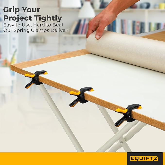 Small Spring Clamps 3 inch - 20 Pack Clamps for Backdrop Stand, Tarps, Crafts & Pool Cover with 1.5 Inch Mouth Opening - Mini Clamps for Photography Studio with Non-Detachable Jaw Pads