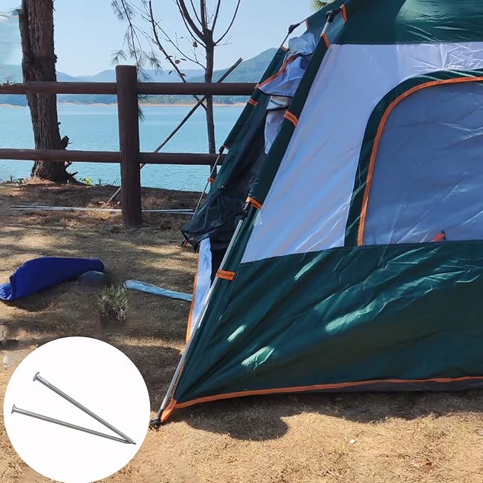 Metal Stakes,35Pcs 6 Inch Galvanized Landscape Spikes,Garden Nails for Turf,House Construction,Carpentry NailTent and More