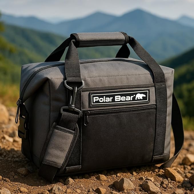 Polar Bear Coolers - Original Soft Cooler Bag - Insulated Leak Proof Beach Cooler Bag, Small Thermal Bags for Travel - Heavy Duty & Portable - Sweat Proof Picnic Carrier - Nylon