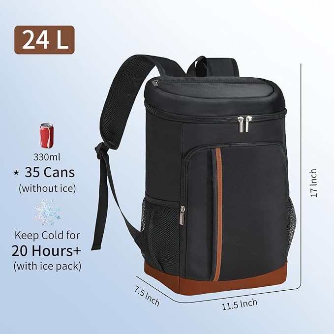 Cooler Backpack Insulated Waterproof 35 Cans,Two Compartments Backpack Cooler,Lightweight Back Pack for Women/Men
