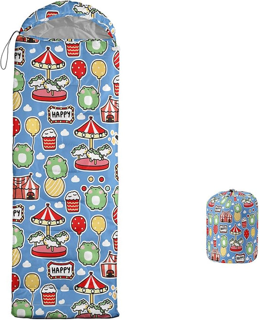 Print sleeping bag,sleeping bags,Outdoor Camping Sleeping Bag,Suitable For Children Boys And Girls Portable,Waterproof,Compact And Lightweight,Great For Outdoor Camping,Backpacking And Hiking