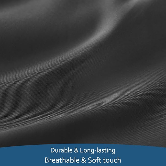 Moonsea Deep Pocket Twin Sheets Set for Kids Air Mattress - Extra Deep Pocket Twin Sheet Sets - 4 Piece Bed Set Fade Resistant Fits 16in to 24in Pillow Top Air Bed Mattress (Black)