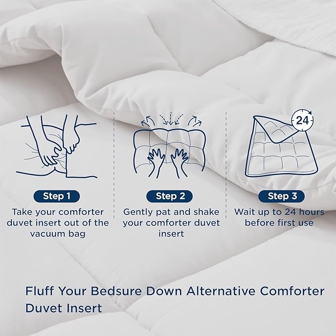 Bedsure Comforter Duvet Insert - Quilted Comforters Oversized King Size, All Season Duvet, GentleSoft Down Alternative Bedding, with 8 Tabs, Gifts for Women/Men, Pink, Oversized King 116 x 98 Inches