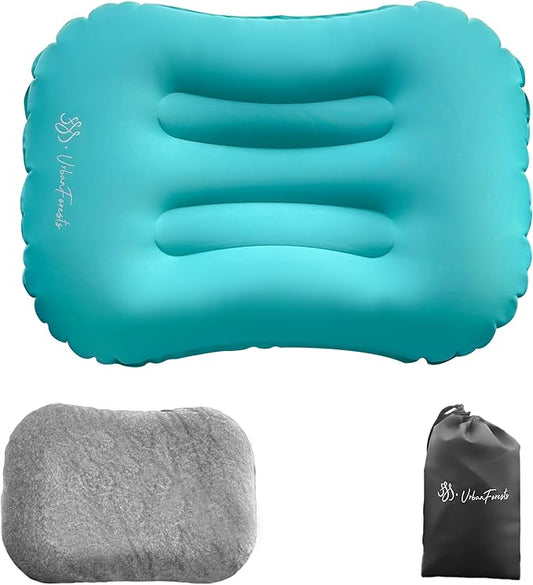 Ultralight Inflatable Camping Pillow – Compact & Ergonomic Travel Pillow for Neck and Lumbar Support – Waterproof, Portable for Hiking, Backpacking, Airplane & Outdoor Adventures