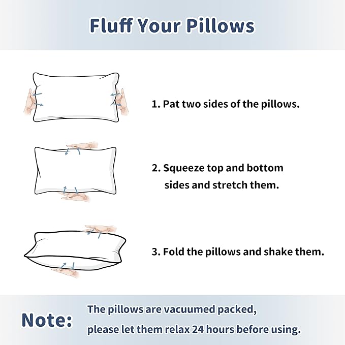 Pro Goleem Small Pillow 11’’x6’’x2.5’’ for Travel and Camping with Name Tag Mini Tiny Pillow for Room Couch Sofa Chair and Outdoor Car Air Nap Neck Lumbar Knee Rest Pillows, Navy Blue