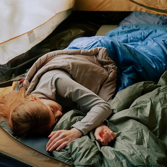 covacure Camping Blanket - Outdoor Travel Blanket, Packable, Puffy Blanket, Lightweight & Warm Quilt for Camping, Hiking, Backpacking, Outdoors, Travel, Beach