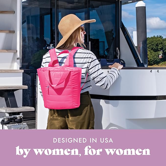 Fit & Fresh Carefree Cooler Collection – Insulated, Leakproof, Water-Resistant Tote & Mini Sling Bag for Summer Pool & Travel