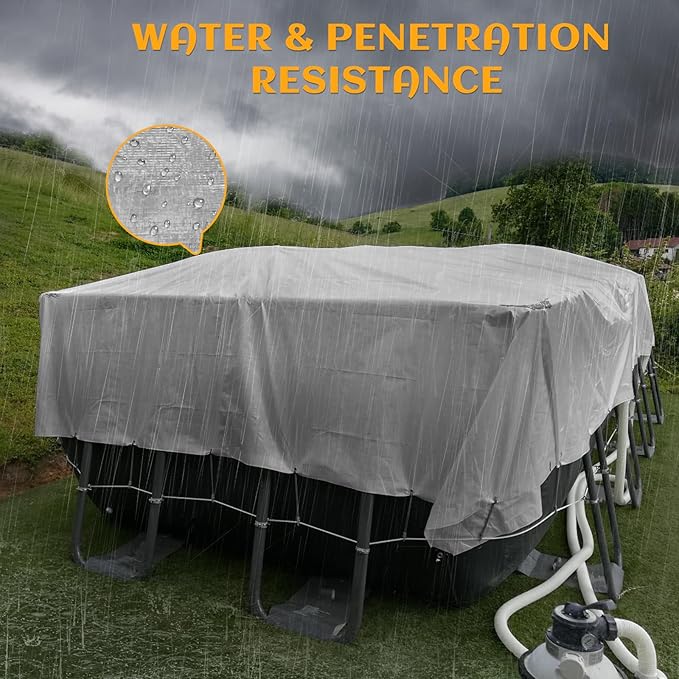 20x40FT Sliver Tarps Heavy Duty Waterproof,12 Mil Big Tarp with Grommets and Reinforced Edges, UV Resistant, Tear&Fade Resistant, Extra Large Heavy Duty Cover for Outdoors