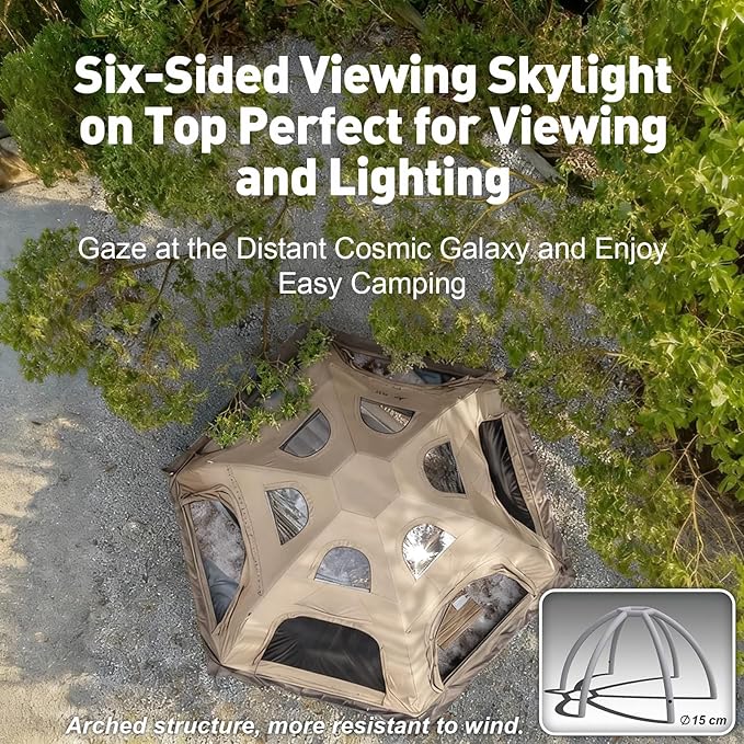 Inflatable Tents for Camping, Large Inflatable Camping Tent with Hand Pump, Easy Setup Tents for 4-6 People, Portable Glamping Tent