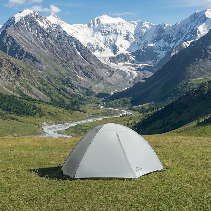 Naturehike Giling 1/2 Person Backpacking Tent 4 Season Lightweight Tent for Hiking & Bikepacking Easy Setup 3000mm Waterproof Ultralight CampingTents for Outdoor Cycling