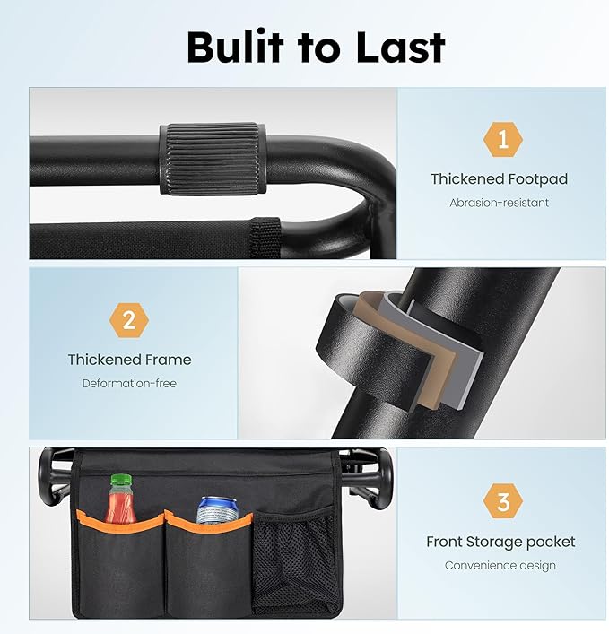 LET'S CAMP Folding Stadium Seats 2 Pack, Portable Bleacher Chairs with Back Support, Lightweight Stadium Chairs for Sports Events, Bleachers & Concerts, Black