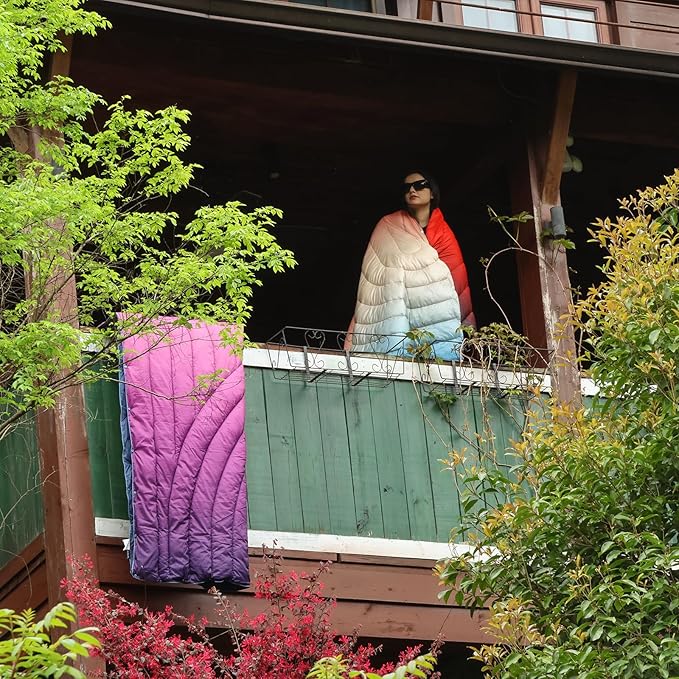 Camping Blanket,Lightweight Down Alternative Puffy Blanket Packable Outdoor Blanket for Camping,Traveling, Stadium, Hiking, Picnics