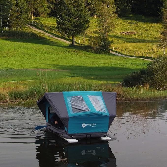 UNISTRENGH Waterproof Rooftop Tent, Portable Inflation Roof Top Tents Softshell, Pop up Roof-top Tent Camping for Jeep SUV Van Truck Car Tents with LED Lighting
